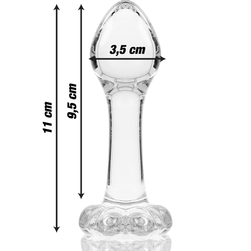NEBULA SERIES BY IBIZA - MODELL 2 ANALPLUG BOROSILIKATGLAS KLAR 11 CM -O- 3.5 CM für sinnliche und diskrete Momente