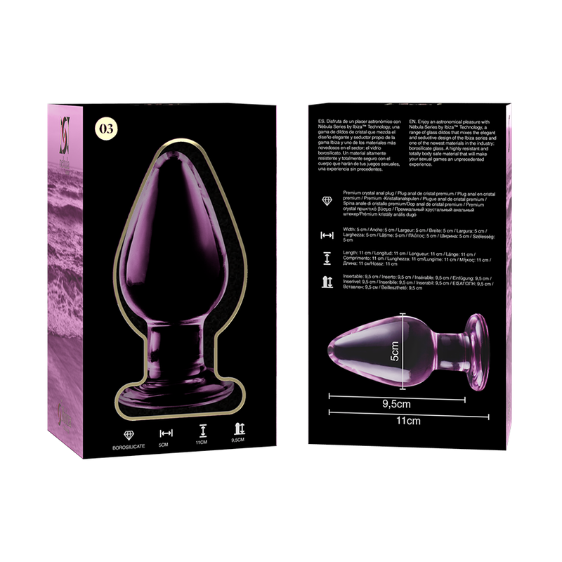 NEBULA SERIES BY IBIZA - MODELL 3 ANALPLUG BOROSILIKATGLAS ROSA 11 CM -O- 5 CM – Analplug Bild 11