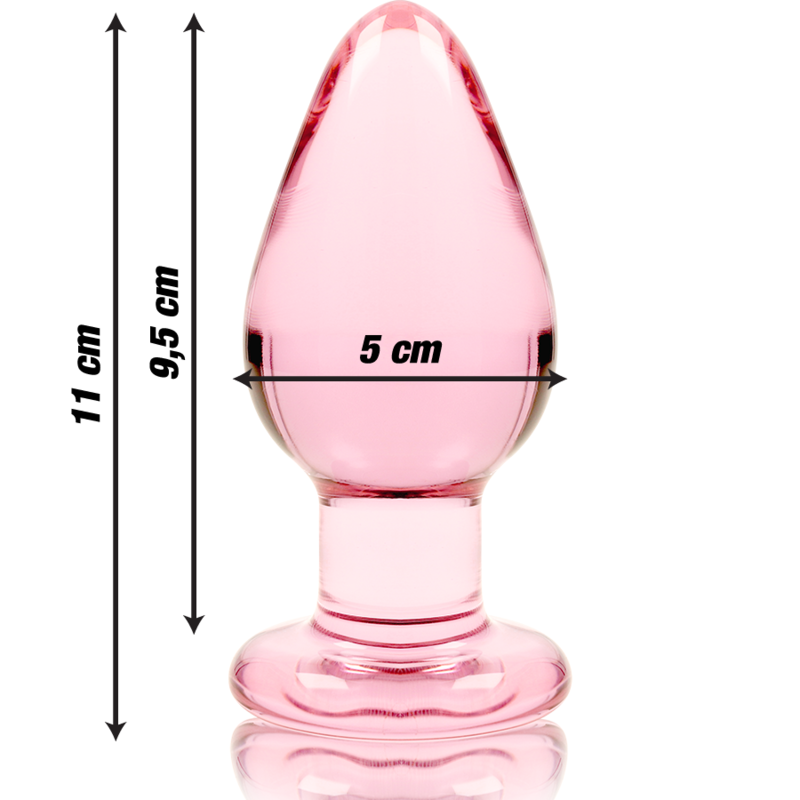 NEBULA SERIES BY IBIZA - MODELL 3 ANALPLUG BOROSILIKATGLAS ROSA 11 CM -O- 5 CM – Analplug Bild 5