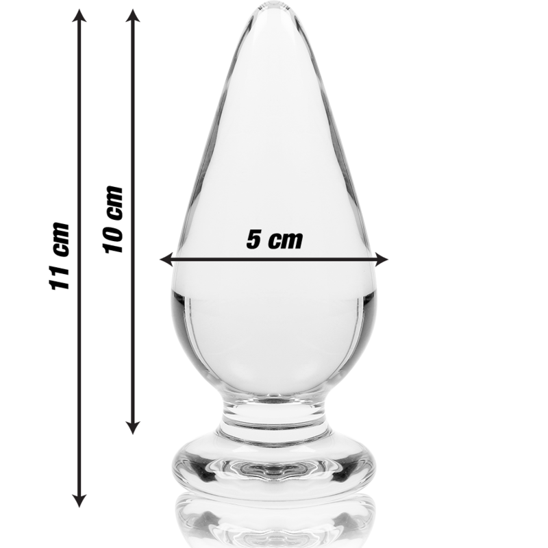 NEBULA SERIES BY IBIZA - MODELL 4 ANALPLUG BOROSILIKATGLAS KLAR 11 CM -O- 5 CM – Analplug Bild 6