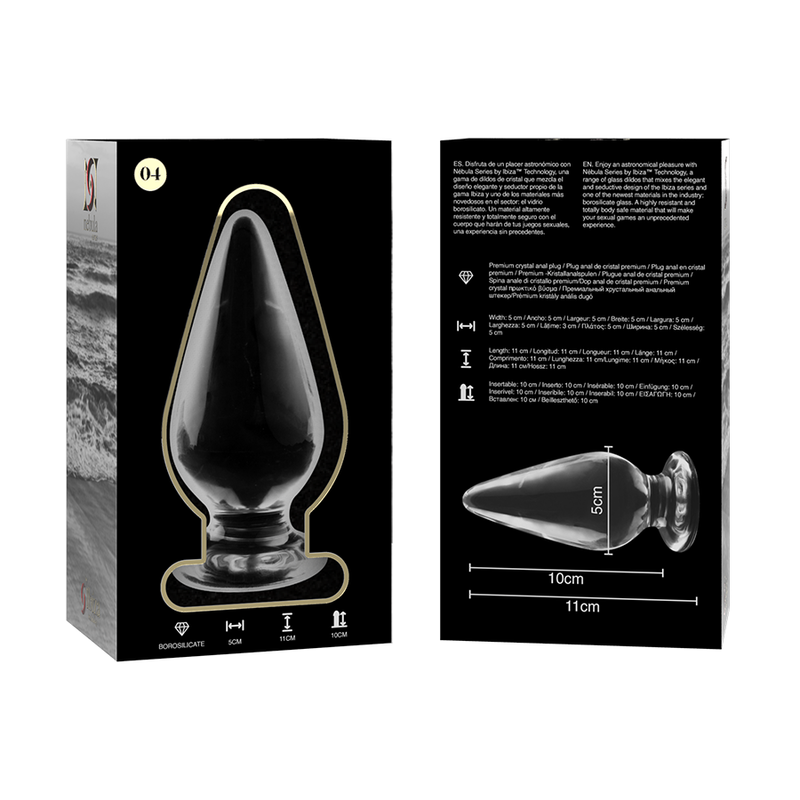 NEBULA SERIES BY IBIZA - MODELL 4 ANALPLUG BOROSILIKATGLAS KLAR 11 CM -O- 5 CM – Analplug Bild 9