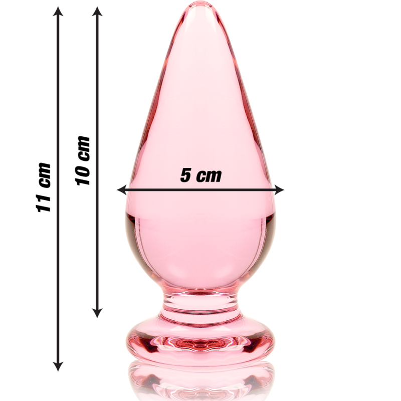 NEBULA SERIES BY IBIZA - MODELL 4 ANALPLUG BOROSILIKATGLAS ROSA 11 CM -O- 5 CM – Analplug Bild 5