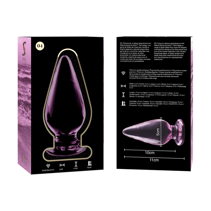 NEBULA SERIES BY IBIZA - MODELL 4 ANALPLUG BOROSILIKATGLAS ROSA 11 CM -O- 5 CM – Analplug Bild 10