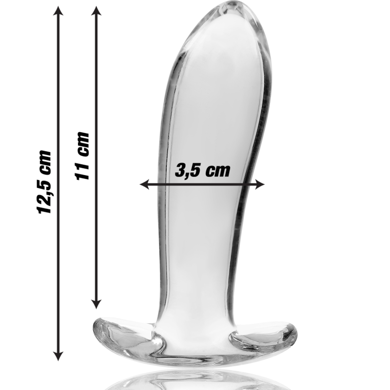 NEBULA SERIES BY IBIZA - MODELL 5 ANALPLUG BOROSILIKATGLAS KLAR 12.5 CM -O- 3.5 CM – Analplug Bild 5