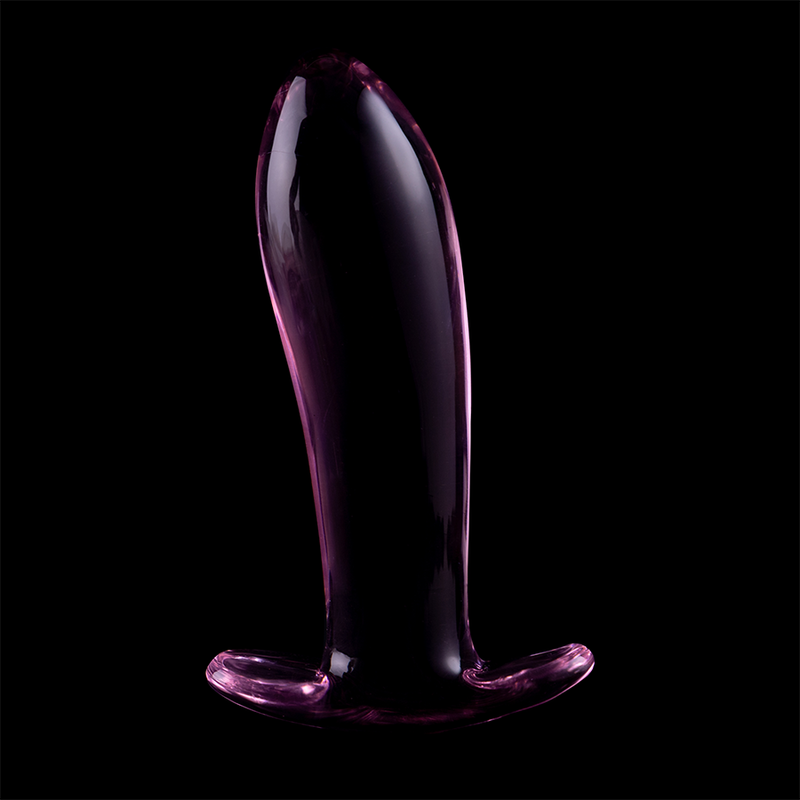 NEBULA SERIES BY IBIZA - MODELL 5 ANALPLUG BOROSILIKATGLAS ROSA 12.5 CM -O- 3.5 CM hochwertiges Intimtoy