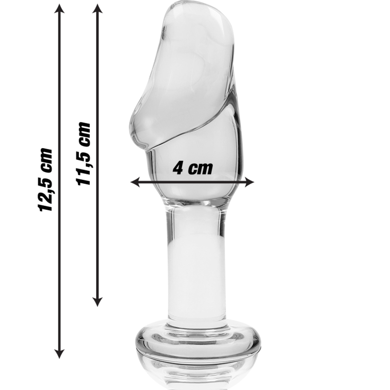 NEBULA SERIES BY IBIZA - MODELL 6 ANALPLUG BOROSILIKATGLAS KLAR 12.5 CM -O- 4 CM – Analplug Bild 6