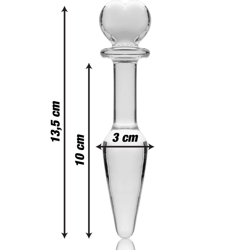 NEBULA SERIES BY IBIZA - MODEL 7 ANALPLUG BOROSILIKATGLAS KLAR 13.5 CM -O- 3 CM – Analplug Bild 5