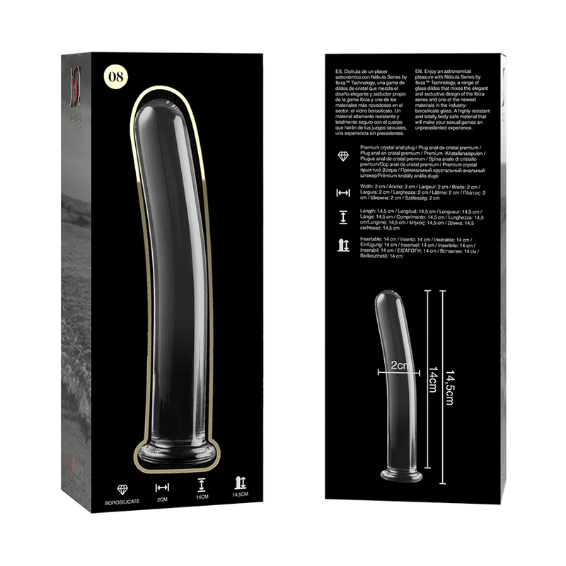NEBULA SERIES BY IBIZA - MODELL 8 DILDO BOROSILIKATGLAS KLAR 14.5 CM -O- 2 CM – Dildo Bild 10