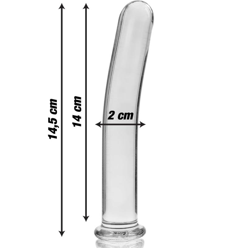 NEBULA SERIES BY IBIZA - MODELL 8 DILDO BOROSILIKATGLAS KLAR 14.5 CM -O- 2 CM – Dildo Bild 4