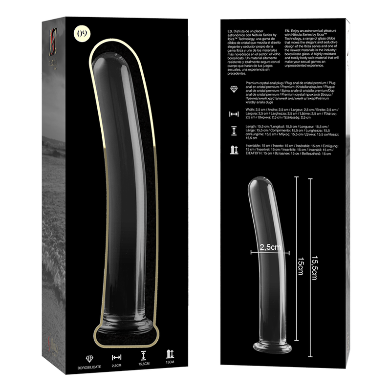 NEBULA SERIES BY IBIZA - MODELL 9 DILDO BOROSILIKATGLAS KLAR 15.5 CM -O- 2.5 CM – Dildo Bild 11