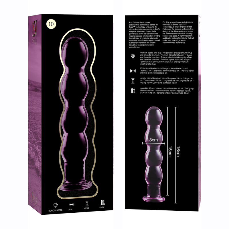 NEBULA Series by Ibiza – Modell 10 Dildo aus Borosilikatglas, Rosa, 16,5 cm – Dildo Bild 11