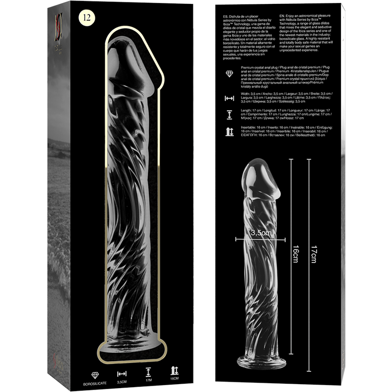 NEBULA Series by Ibiza – Modell 12 Dildo aus Borosilikatglas, Klar, 17 cm bei Secret Pulse im Erotikshop
