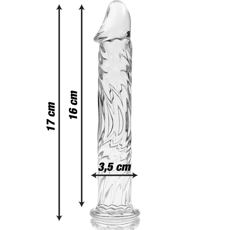 NEBULA Series by Ibiza – Modell 12 Dildo aus Borosilikatglas, Klar, 17 cm hochwertiges Intimtoy