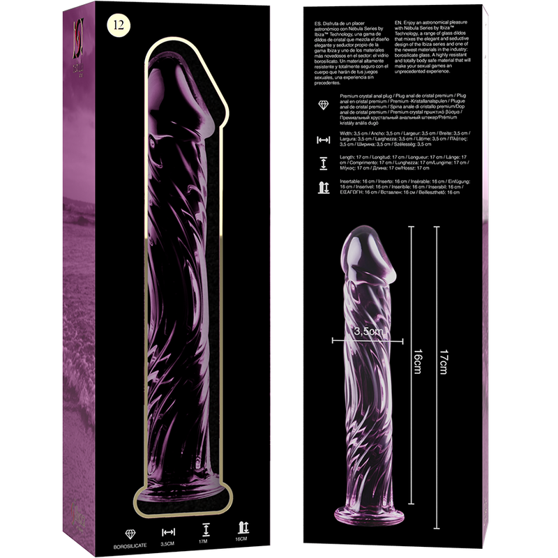 NEBULA Series by Ibiza – Modell 12 Dildo aus Borosilikatglas, Rosa, 17 cm – Dildo Bild 12