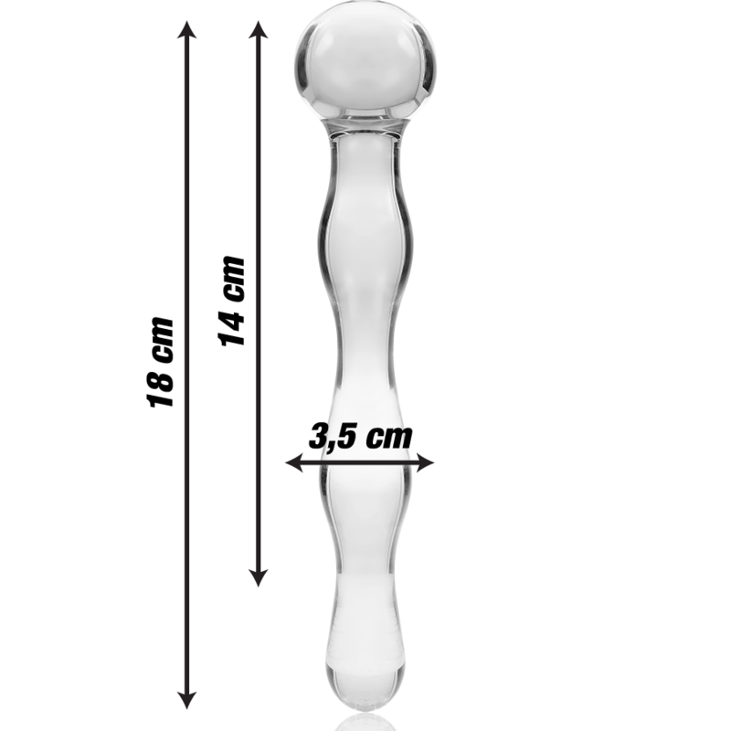 NEBULA SERIES BY IBIZA - MODELL 13 DILDO BOROSILIKATGLAS KLAR 18 CM -O- 3.5 CM – Dildo Bild 6