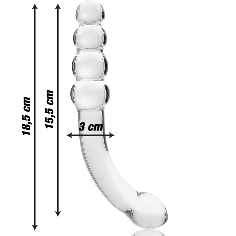 NEBULA SERIES BY IBIZA - MODELL 14 DILDO BOROSILIKATGLAS KLAR 18.5 CM -O- 3 CM – Dildo Bild 6