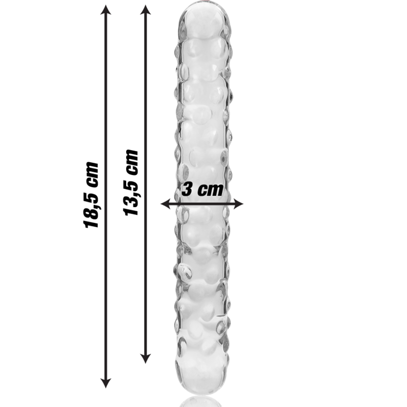 NEBULA SERIES BY IBIZA - MODELL 15 DILDO BOROSILIKATGLAS KLAR 18.5 CM -O- 3 CM – Dildo Bild 6