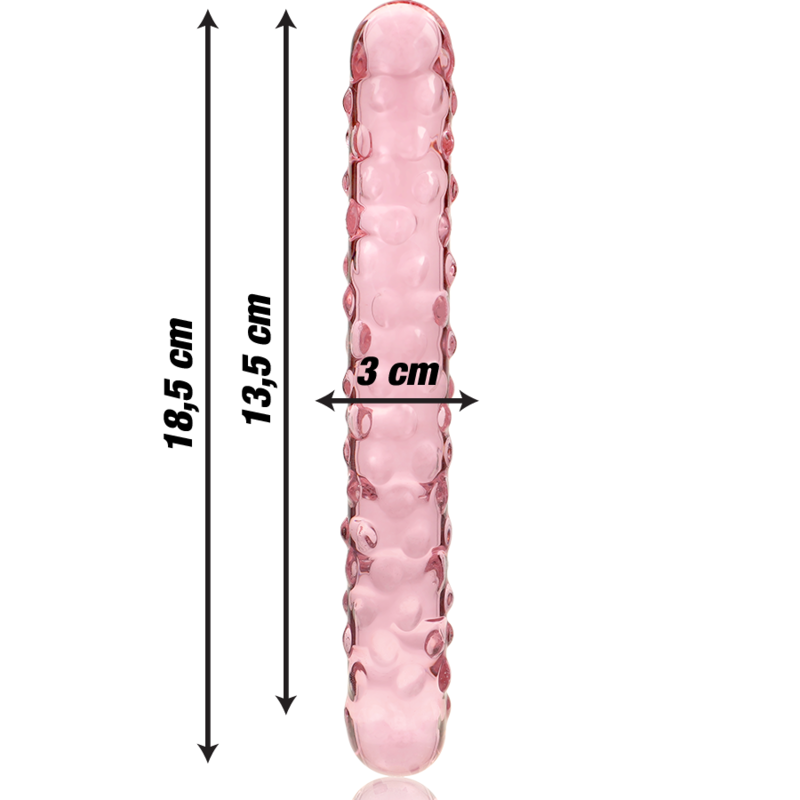 NEBULA SERIES BY IBIZA - MODELL 15 DILDO BOROSILIKATGLAS ROSA 18.5 CM -O- 3 CM – Dildo Bild 5