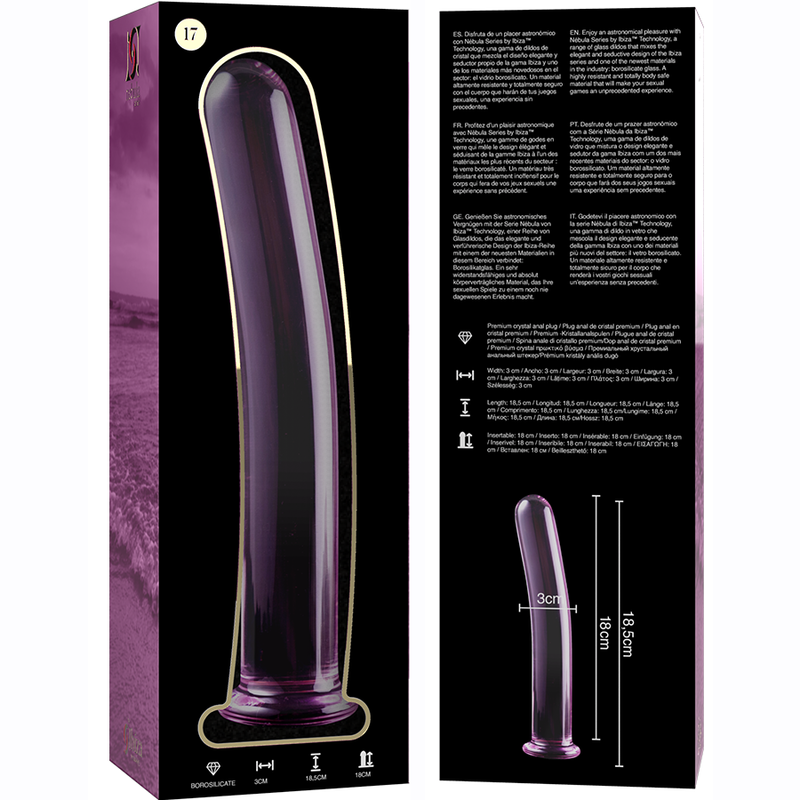 NEBULA Series by Ibiza – Modell 17 Dildo aus Borosilikatglas, Rosa, 18,5 cm – Dildo Bild 11
