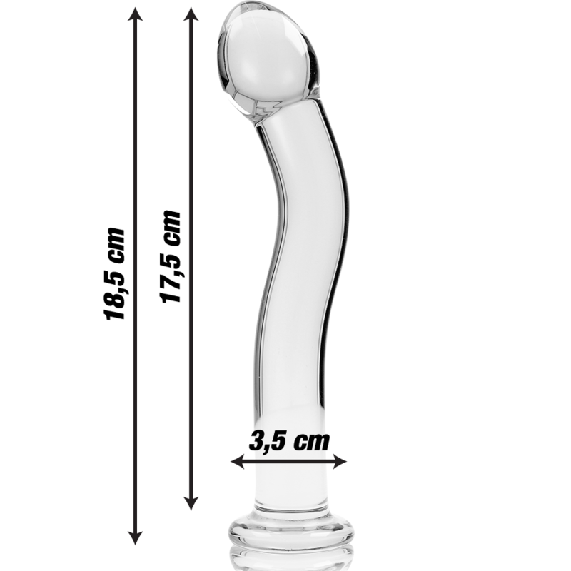 NEBULA Series by Ibiza – Modell 18 Dildo aus Borosilikatglas, Klar, 18,5 cm hochwertiges Intimtoy