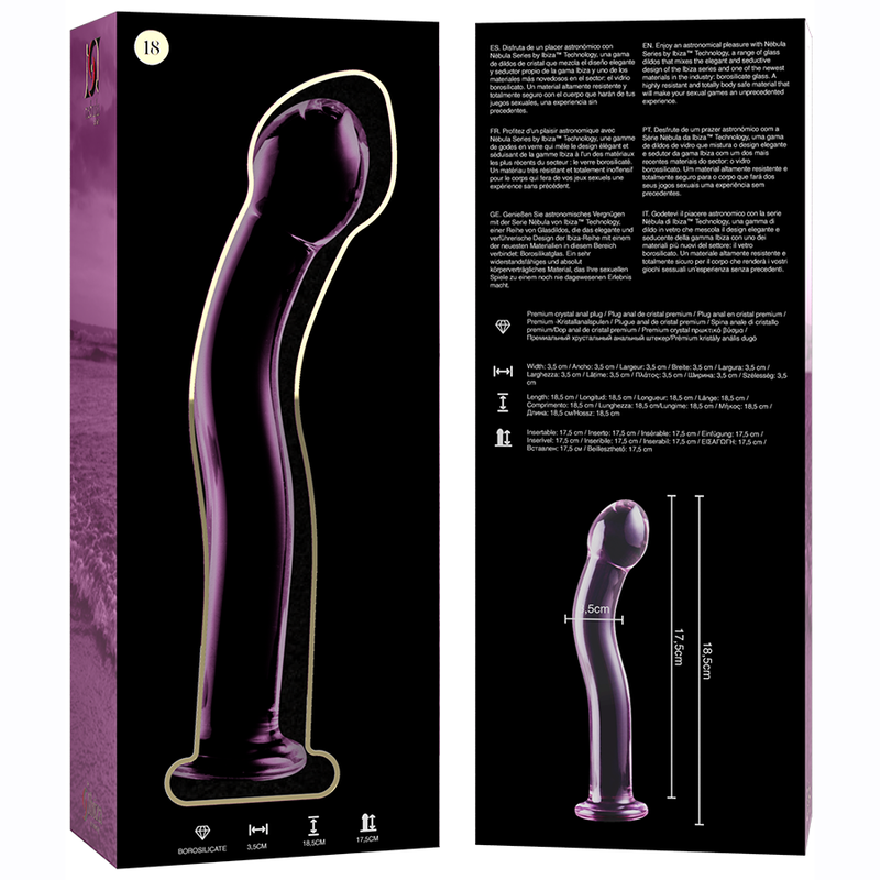 NEBULA Series by Ibiza – Modell 18 Dildo aus Borosilikatglas, Rosa, 18,5 cm – Dildo Bild 10