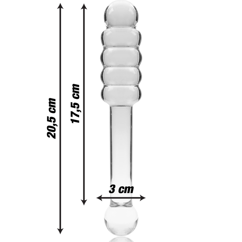 NEBULA Series by Ibiza – Modell 20 Dildo aus Borosilikatglas, Klar, 20,5 cm – Dildo Bild 5