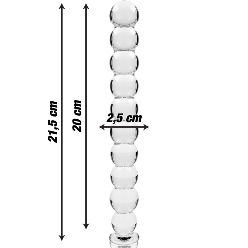 NEBULA Series by Ibiza – Modell 22 Dildo aus Borosilikatglas, Klar, 21,5 cm – Dildo Bild 6
