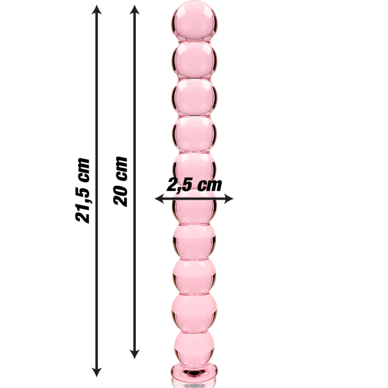 NEBULA Series by Ibiza – Modell 22 Dildo aus Borosilikatglas, Rosa, 21,5 cm – Dildo Bild 6