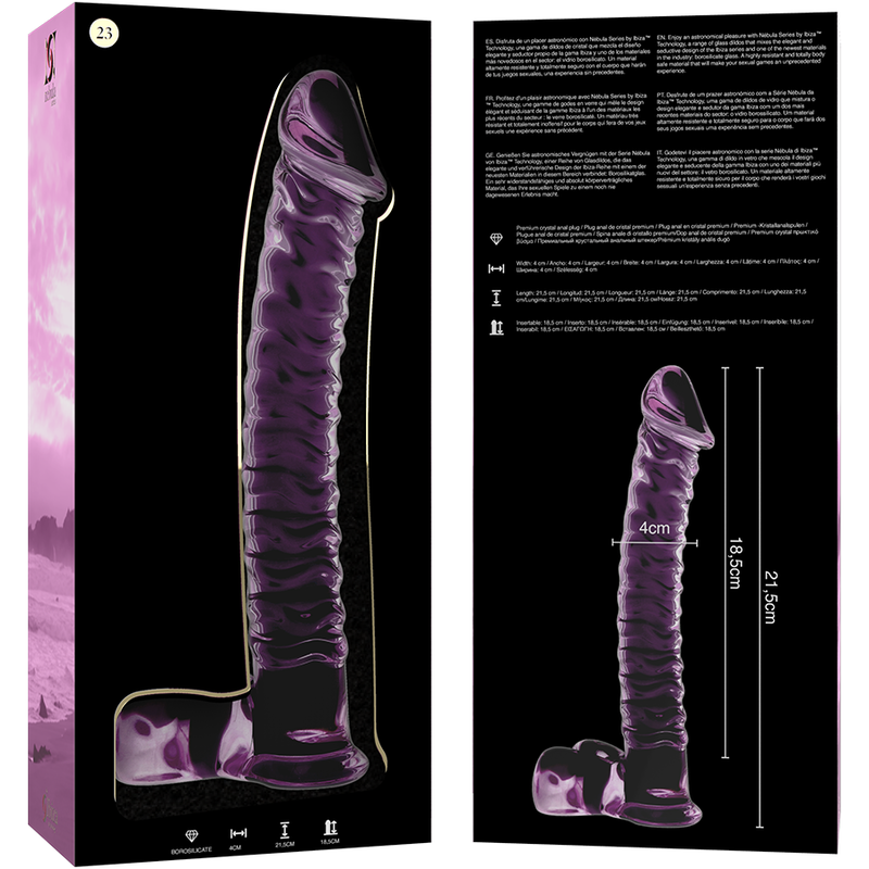 NEBULA Series by Ibiza – Modell 23 Dildo aus Borosilikatglas, Rosa – Dildo Bild 9