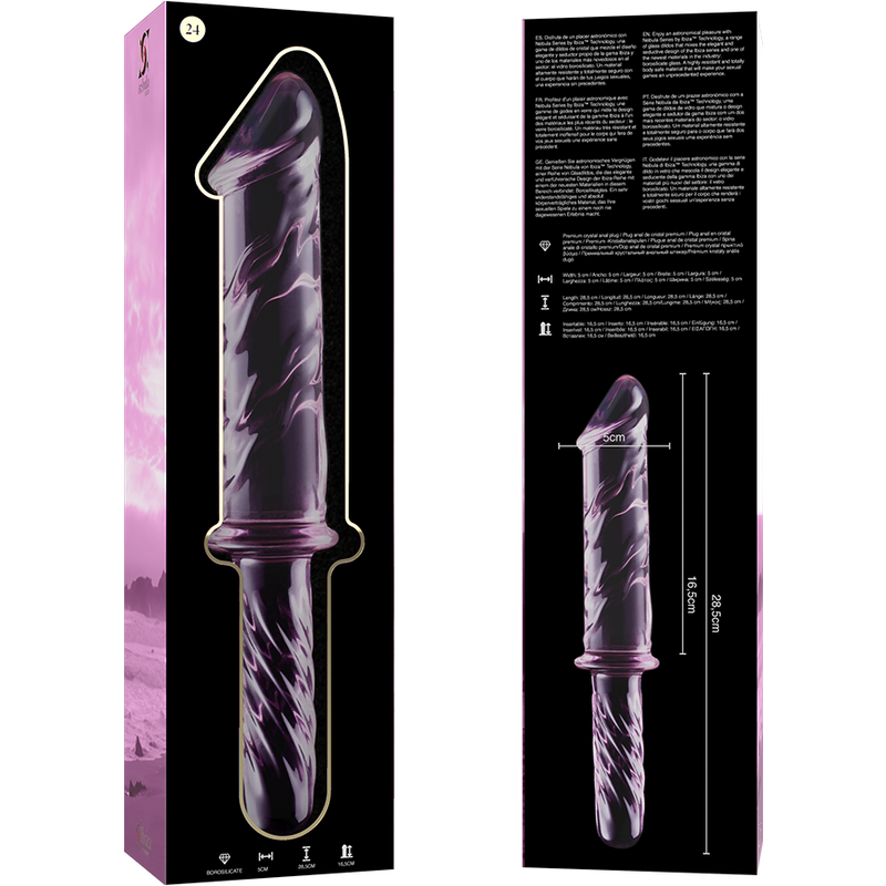 NEBULA Series by Ibiza – Modell 24 Dildo aus Borosilikatglas, Rosa, 28,5 cm – Dildo Bild 10