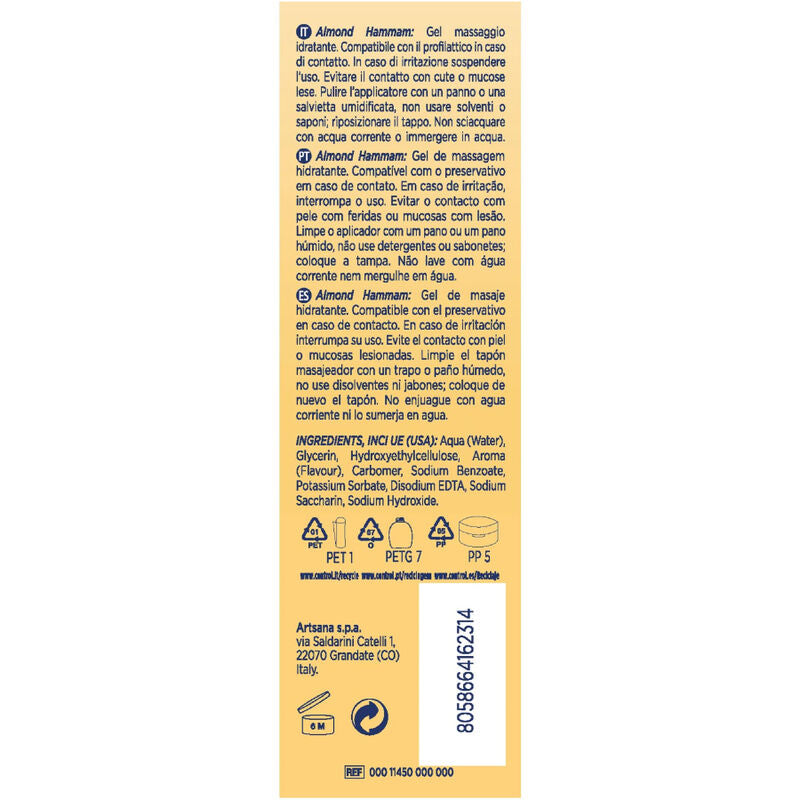 CONTROL - MANDEL HAMMAM-MASSAGEGEL 3 IN 1 200 ML bei Secret Pulse im Erotikshop