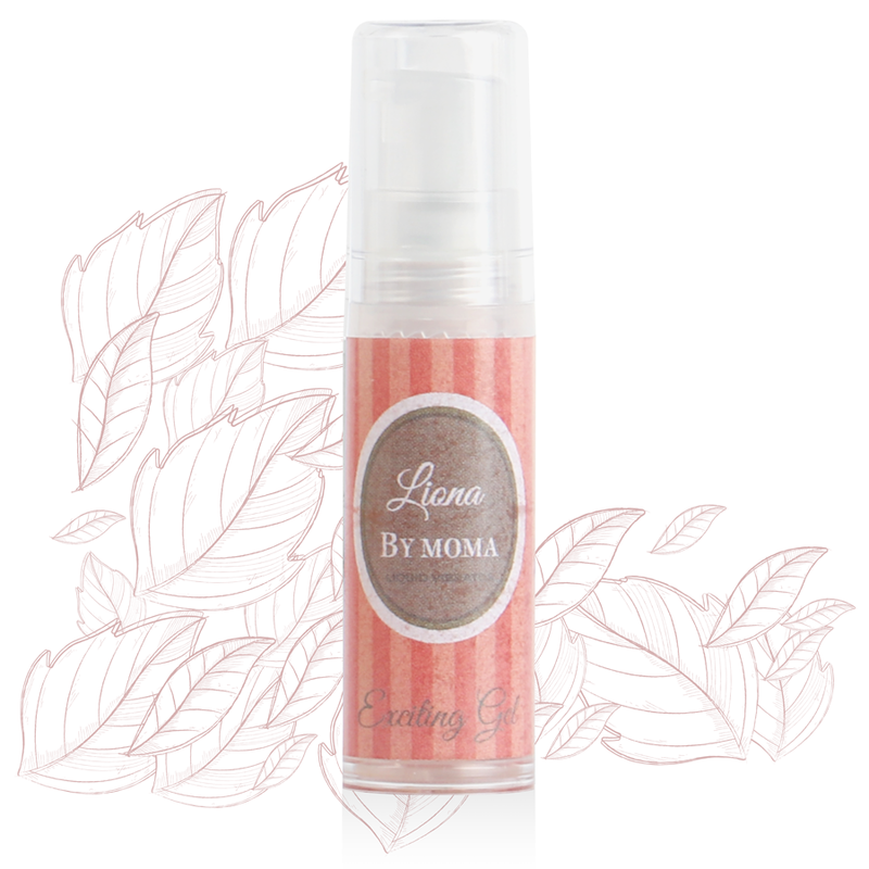 LIONA BY MOMA - FLÜSSIGER VIBRATOR AUFREGENDES GEL 6 ML Produktverpackung und Details
