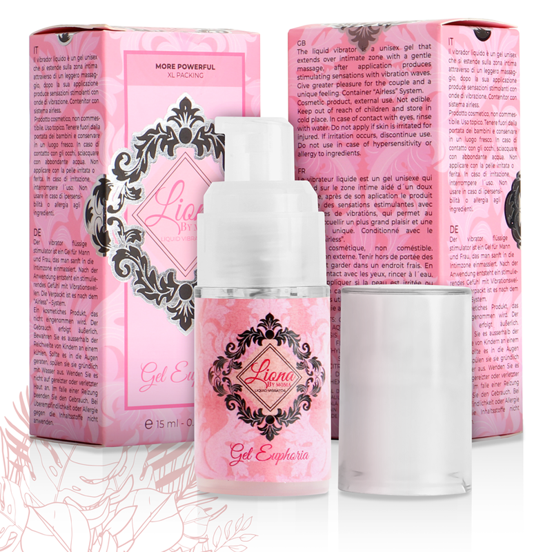 Liona by Moma Euphoria Gel 15 ml – Flüssiger Vibrator & Stimulationsgel für Frauen Produktverpackung und Details