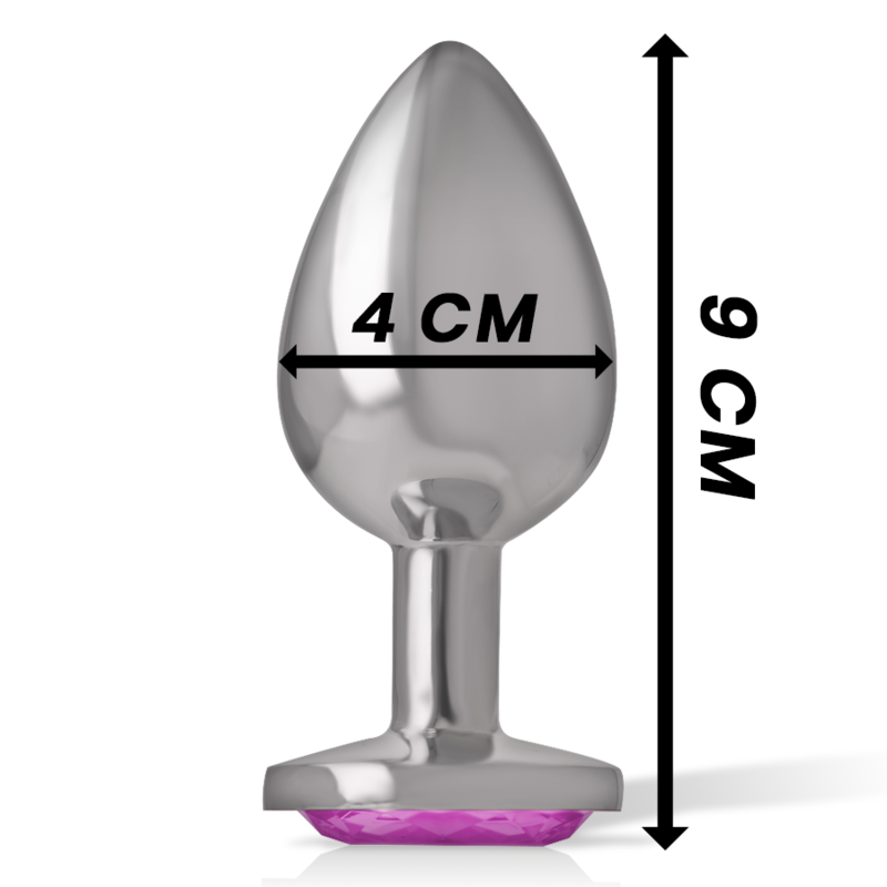 INTENSE - ANALPLUG AUS ALUMINIUMMETALL MIT ROSA KRISTALL, GRÖSSE L – Analplug Bild 7