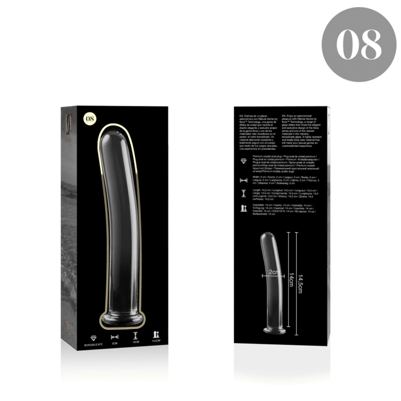 NEBULA SERIES BY IBIZA - MODELL 8 DILDO BOROSILIKATGLAS KLAR 14.5 CM -O- 2 CM – Dildo Bild 6
