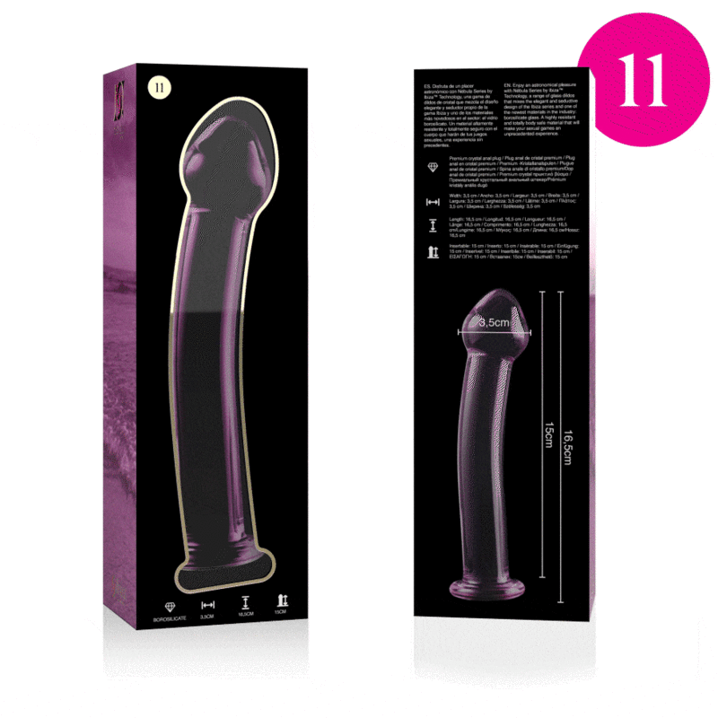 NEBULA Series by Ibiza – Modell 11 Dildo aus Borosilikatglas, Rosa, 16 cm – Dildo Bild 8
