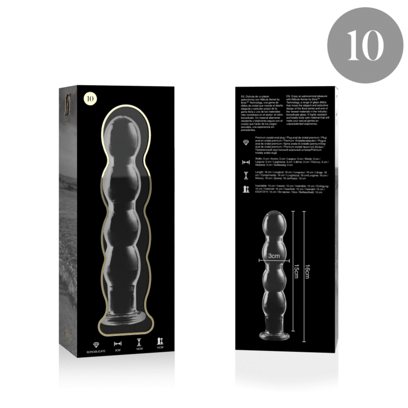 NEBULA Series by Ibiza – Modell 10 Dildo aus Borosilikatglas, Klar, 16,5 cm – Dildo Bild 7