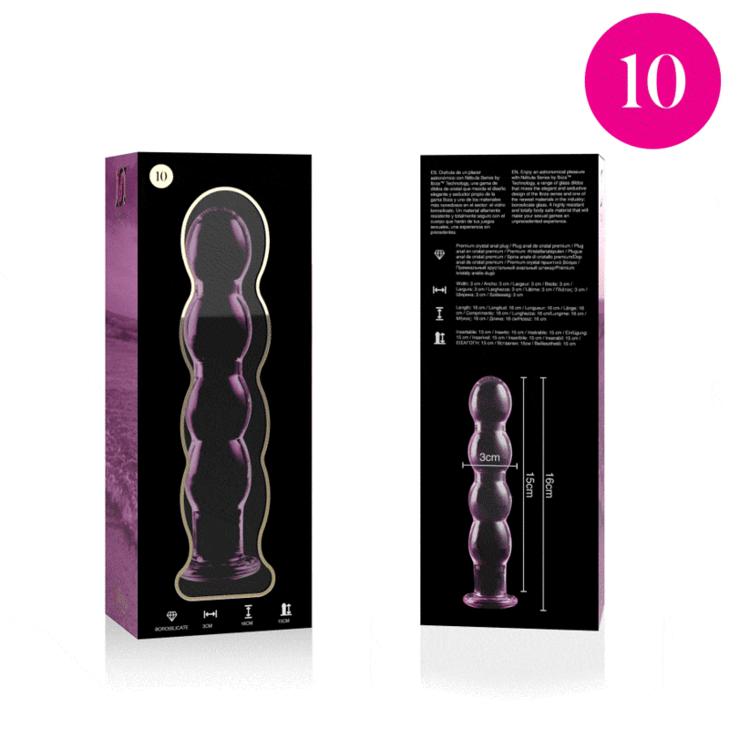 NEBULA Series by Ibiza – Modell 10 Dildo aus Borosilikatglas, Rosa, 16,5 cm – Dildo Bild 8