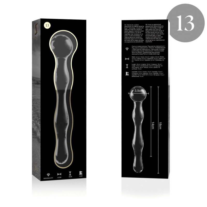 NEBULA SERIES BY IBIZA - MODELL 13 DILDO BOROSILIKATGLAS KLAR 18 CM -O- 3.5 CM – Dildo Bild 8