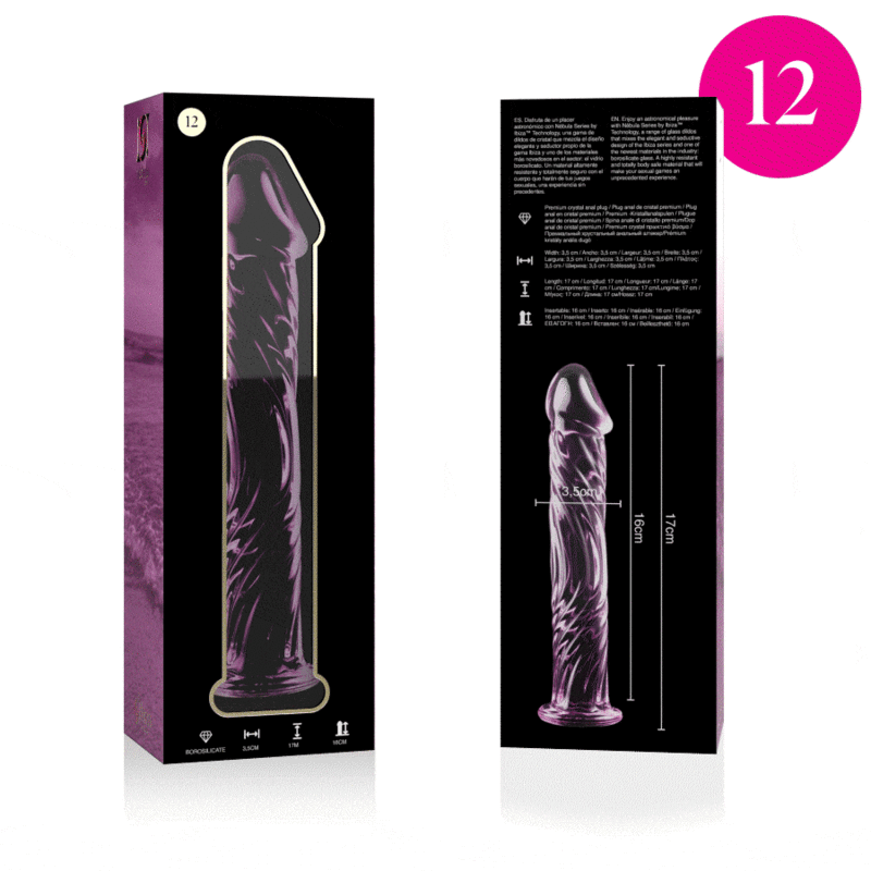 NEBULA Series by Ibiza – Modell 12 Dildo aus Borosilikatglas, Rosa, 17 cm – Dildo Bild 7