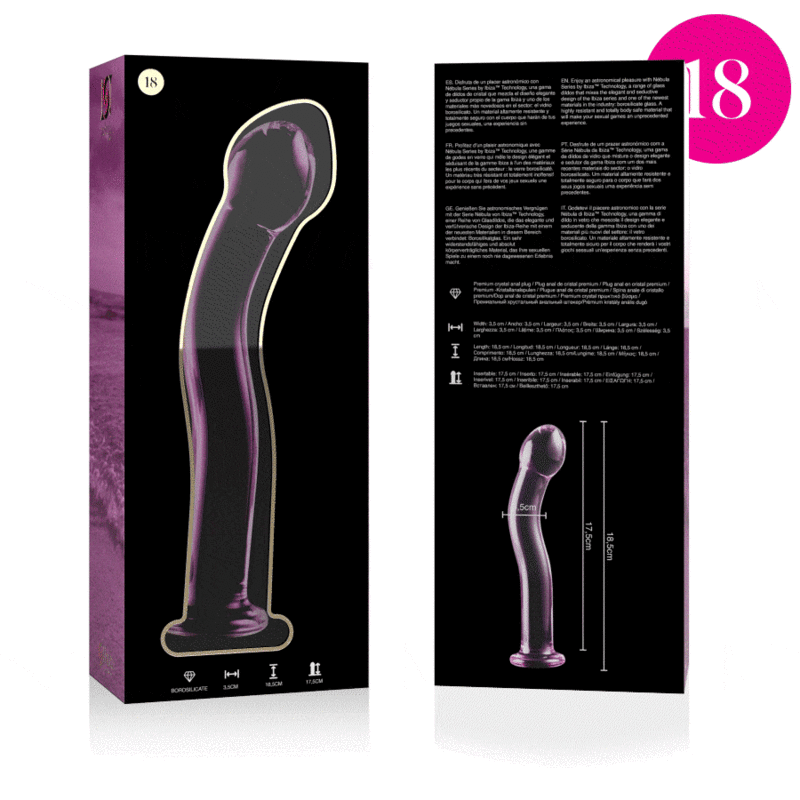 NEBULA Series by Ibiza – Modell 18 Dildo aus Borosilikatglas, Rosa, 18,5 cm – Dildo Bild 7