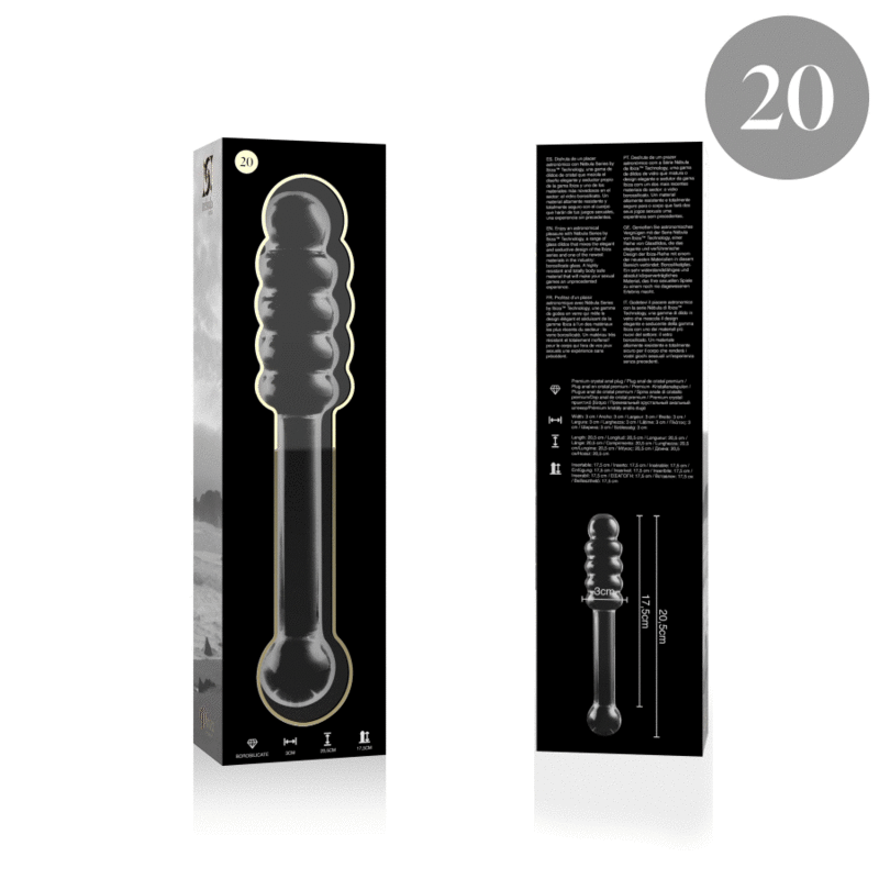 NEBULA Series by Ibiza – Modell 20 Dildo aus Borosilikatglas, Klar, 20,5 cm – Dildo Bild 7