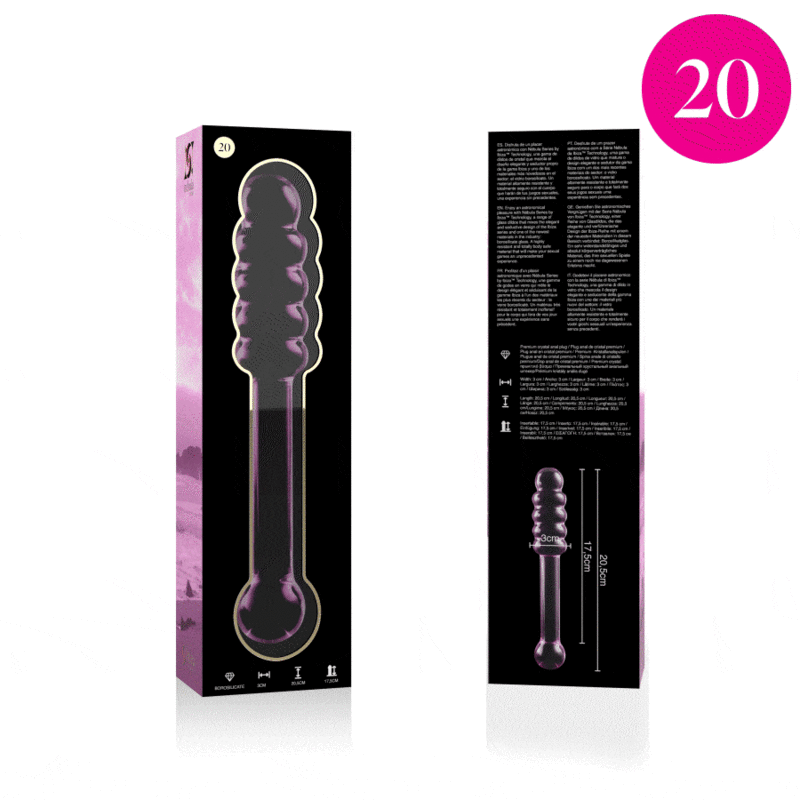 NEBULA Series by Ibiza – Modell 20 Dildo aus Borosilikatglas, Rosa, 20,5 cm – Dildo Bild 8