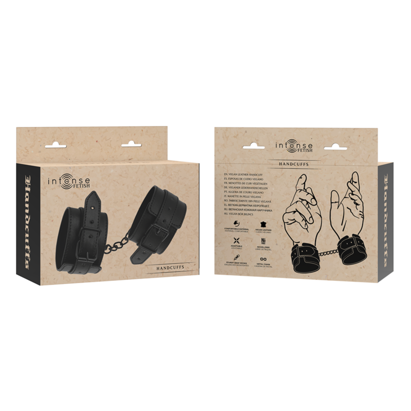 INTENSE - FETISH HANDSCHELLEN AUS VEGANEM LEDER bei Secret Pulse im Erotikshop