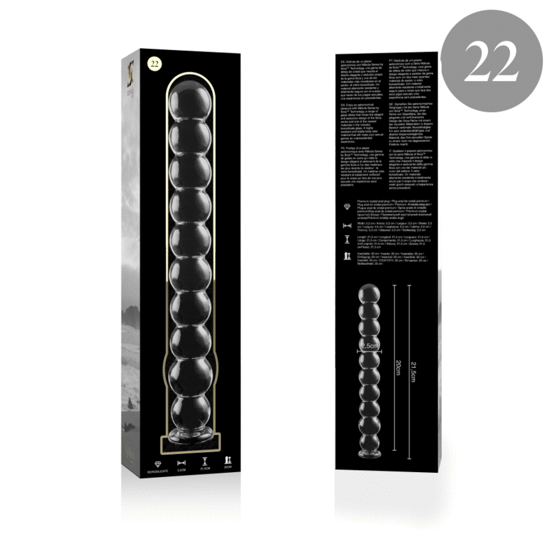 NEBULA Series by Ibiza – Modell 22 Dildo aus Borosilikatglas, Klar, 21,5 cm – Dildo Bild 8