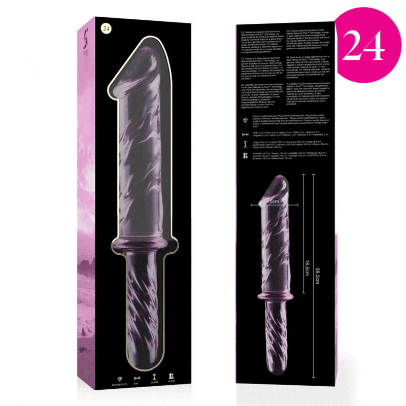 NEBULA Series by Ibiza – Modell 24 Dildo aus Borosilikatglas, Rosa, 28,5 cm – Dildo Bild 5