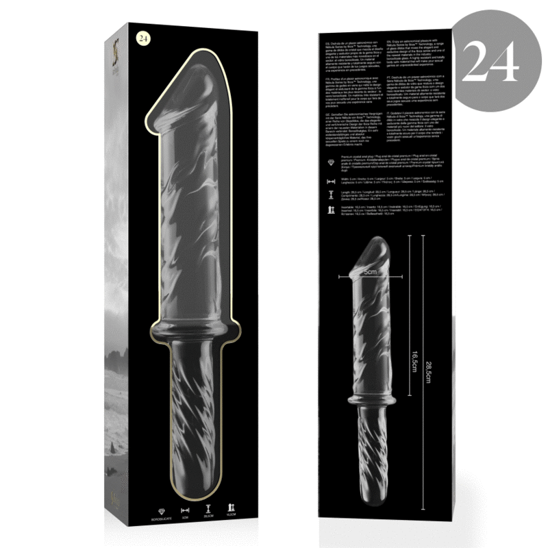 NEBULA Series by Ibiza – Modell 24 Dildo aus Borosilikatglas, Klar, 28,5 cm – Dildo Bild 7