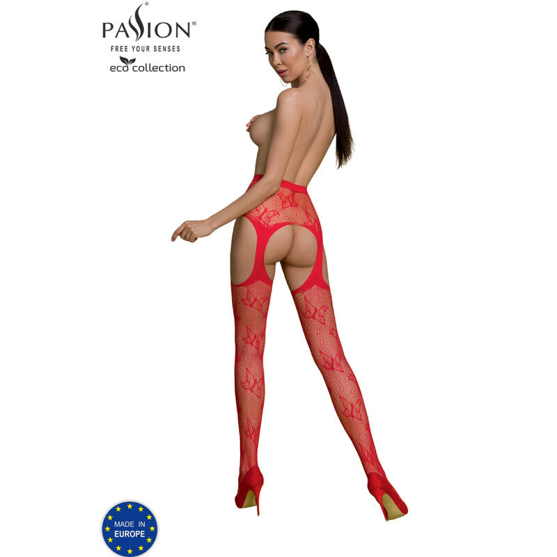 PASSION - ECO COLLECTION BODYSTOCKING ECO S001 ROT Detailansicht bei Secret Pulse