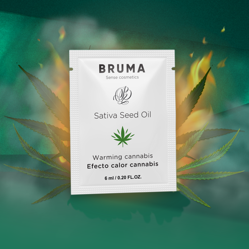 BRUMA - SATIVA-SAMENÖL-GLEITGEL MIT WÄRMENDEM CANNABISGESCHMACK 6 ml für Komfort und sinnliche Anwendung