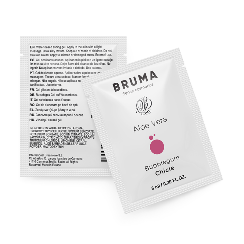 BRUMA - ALOE VERA GLEITGEL BUBBLEGUM GESCHMACK 6 ML – Gleitgel Bild 2